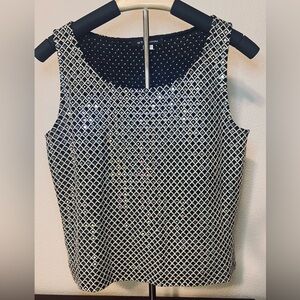 St. John Black and Silver Women's Top.